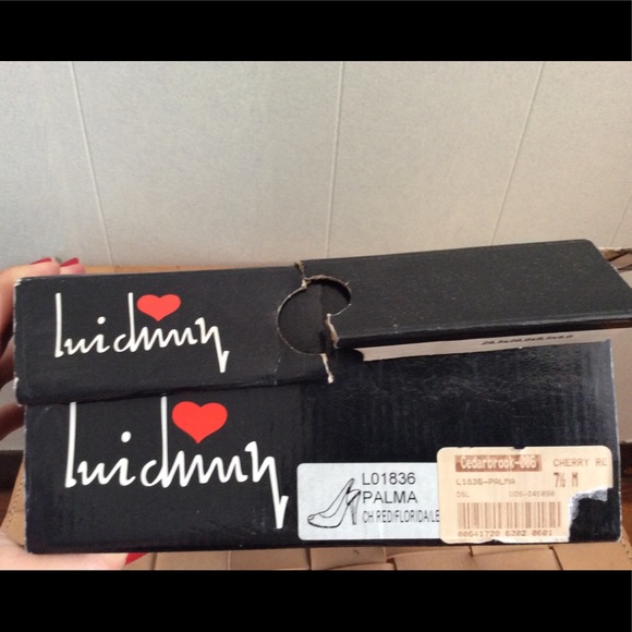 Luichiny Burgundy Leather Platform SHOES size 7.5 - Picture 6 of 6